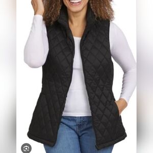 Lands End black puffer vest size Small